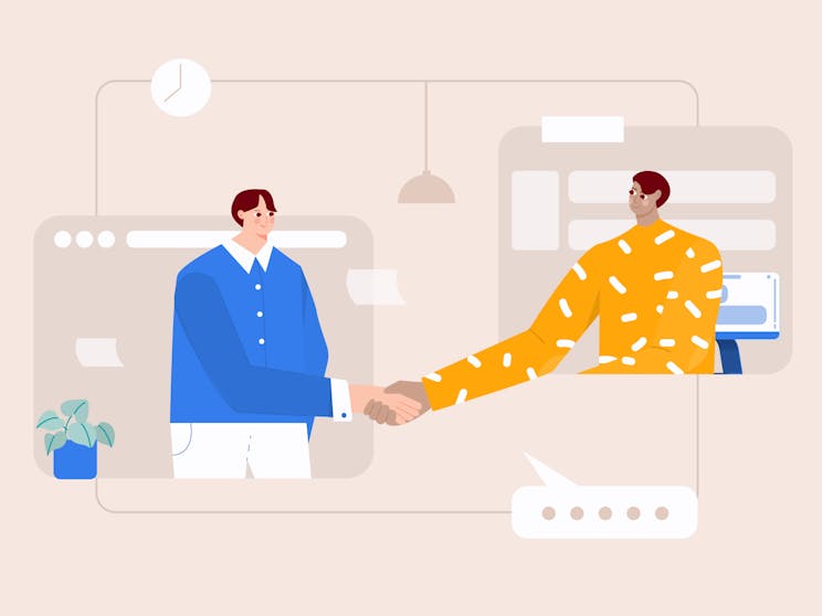 client and freelancer illustration